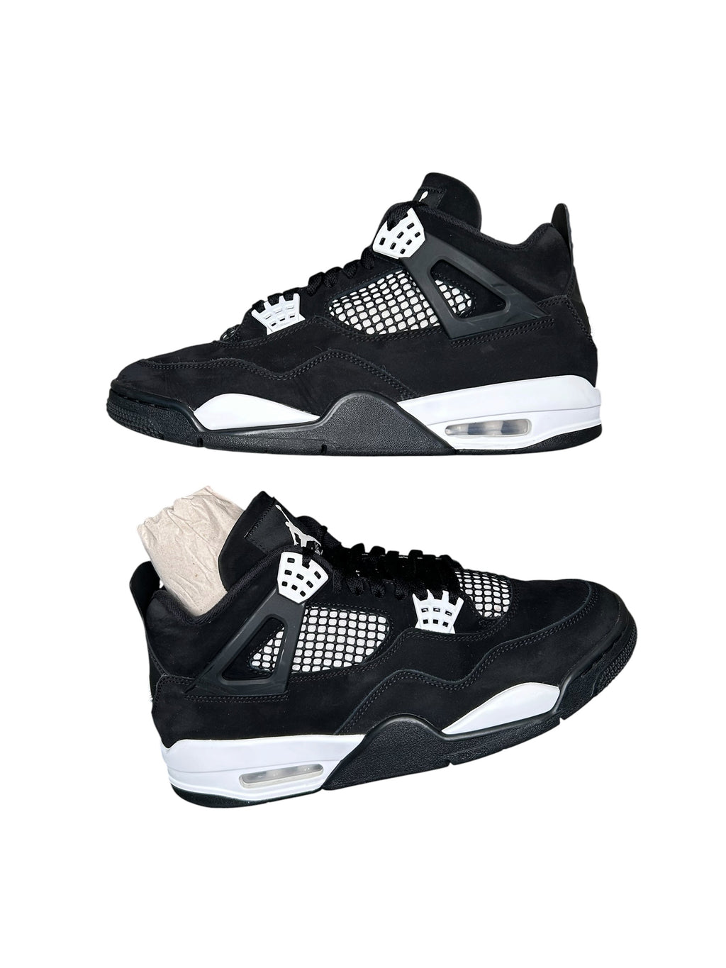 Size 10.5 - Jordan 4 Retro White Thunder Black (2024) FQ8138-001