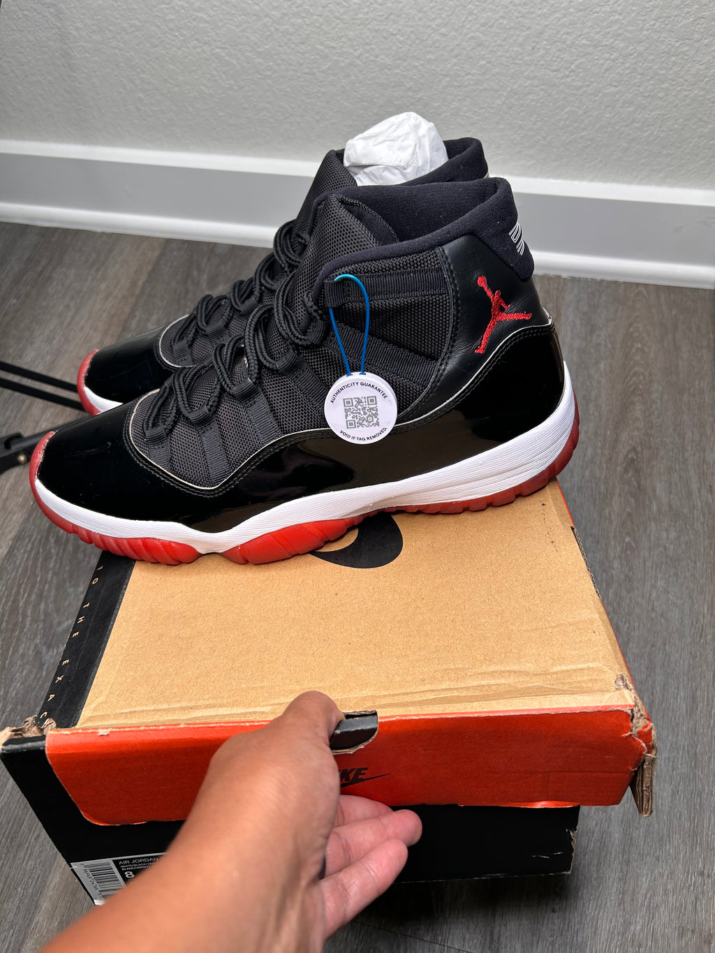Size 12 Nike air Jordan retro 11 BRED (2019) men’s