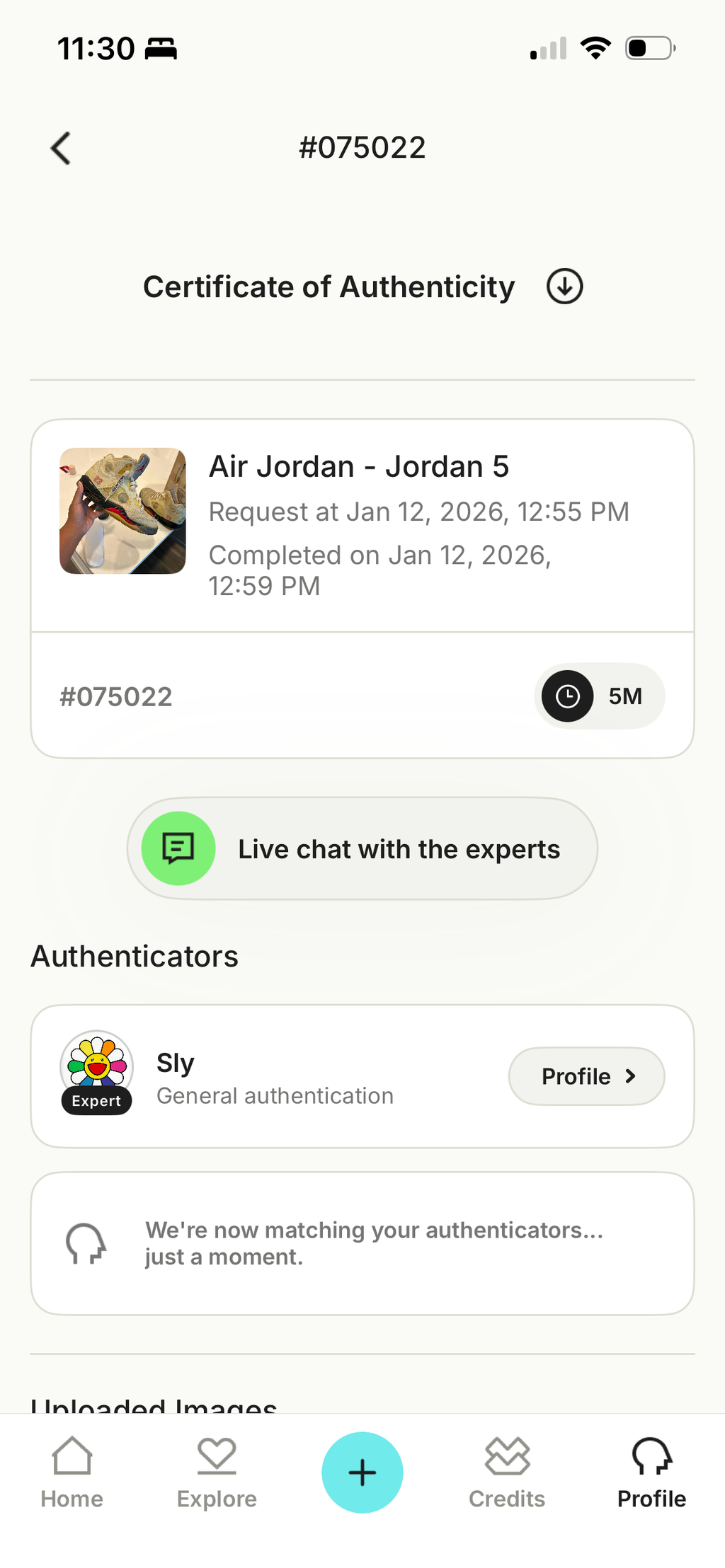 Size 7.5 - Jordan 5 SP x Off-White Mid Sail (2020)