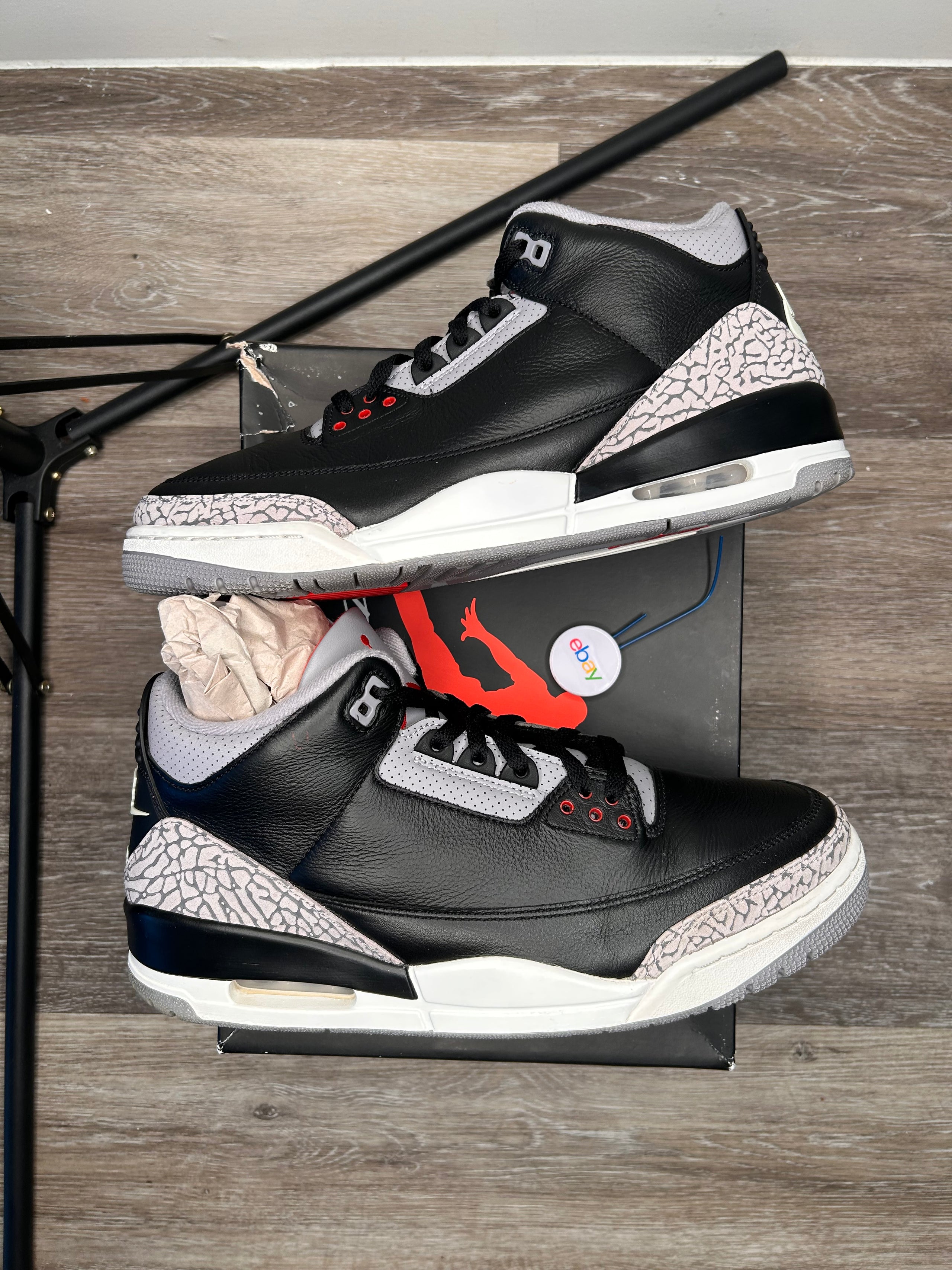 Nike Air Jordan 3 Retro OG Black Cement (2024) Size 12